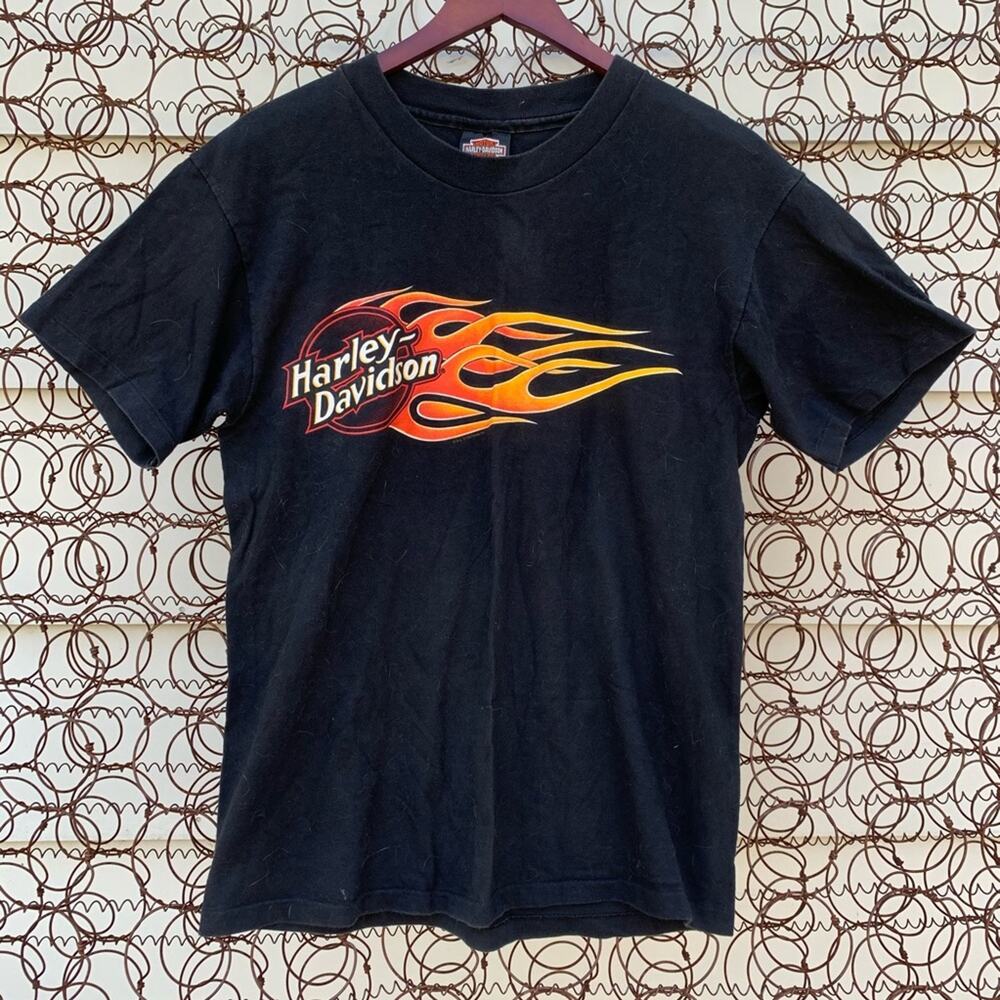 1986 Harley Davidson Moto Flames Single Stitch T-shirt Vintage Medium